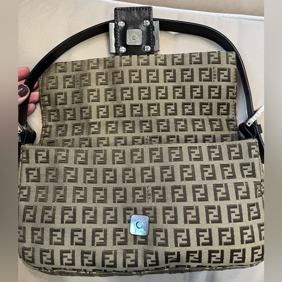 Fendi Brown Zucchino Baguette - Picture 11 of 13